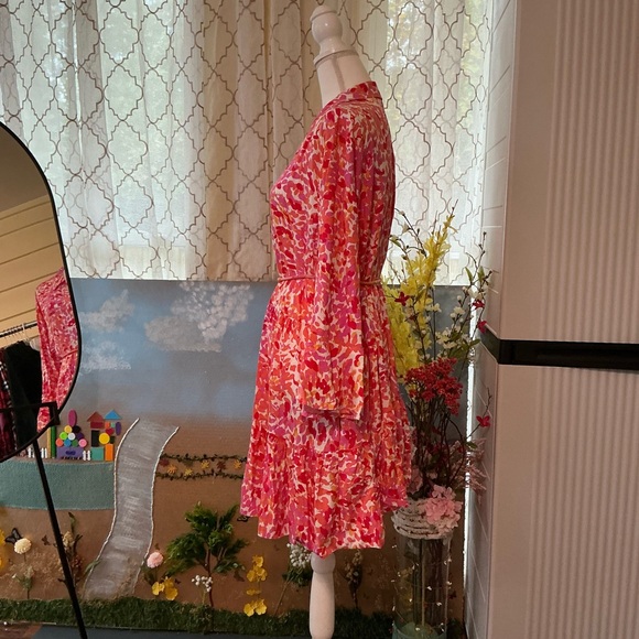 Susan Graver Vibrant Pink Long Sleeve Dress - Picture 4 of 4